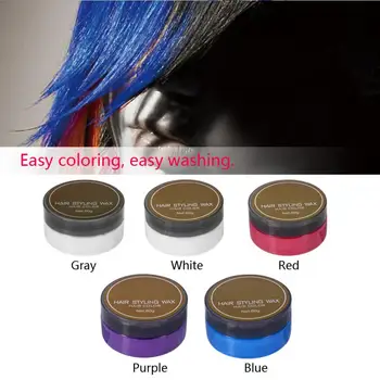 

5 Colors Hair Color Wax Disposable Hairstyle Styling Modeling Hair Coloring Wax Hair Dye Cream Hair Color