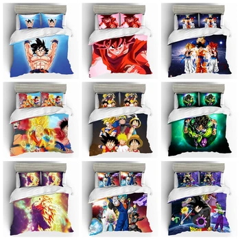 

Dragon Ball Bedding Set Home Textiles 3D King Size Bedclothes Luxury Single Double Queen Bed Sheets Comforter Bed Linen Sheets