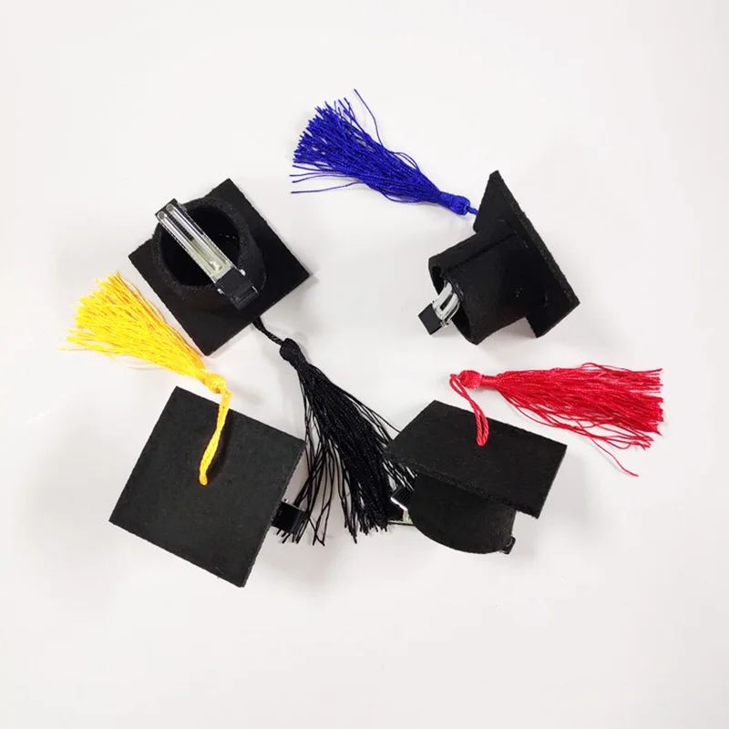 1 Pcs Graduation Hat Hair Clip Mini Doctoral Cap Hair Clip Costume Graduati W6F1 