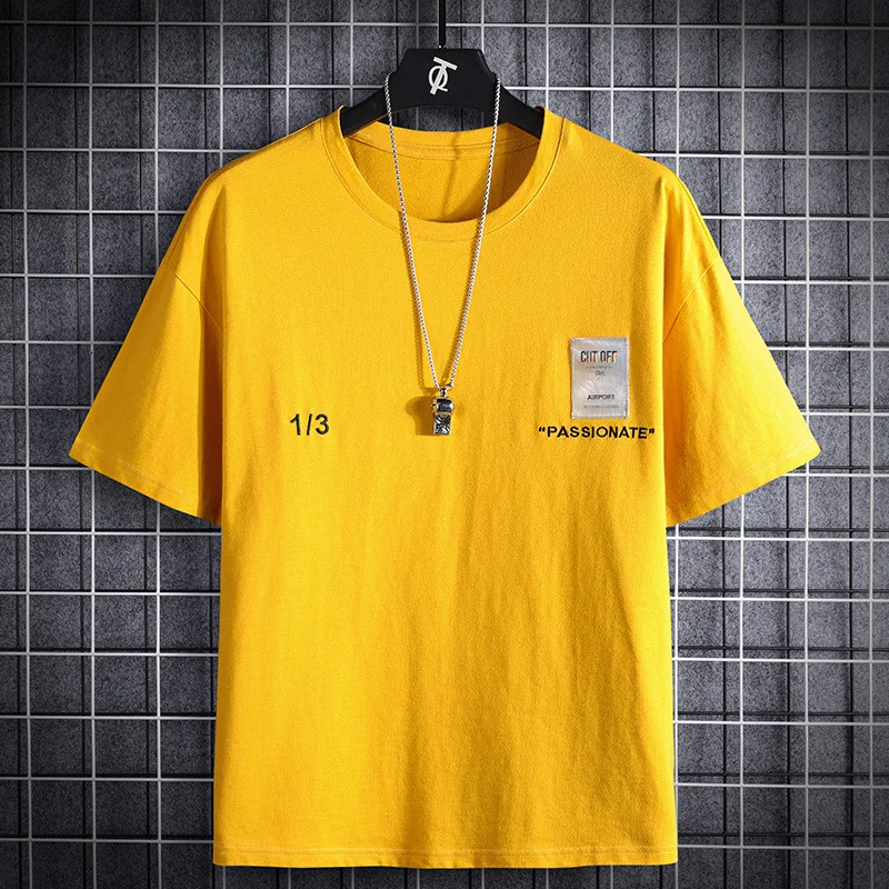 LOOSE Mens T shirts Fashion 2020 Summer Short Sleeves BLACK WHITE Tshirt Tees Plus Asian OVERSize L 6XL 7XL 8XL|T-Shirts| - AliExpress