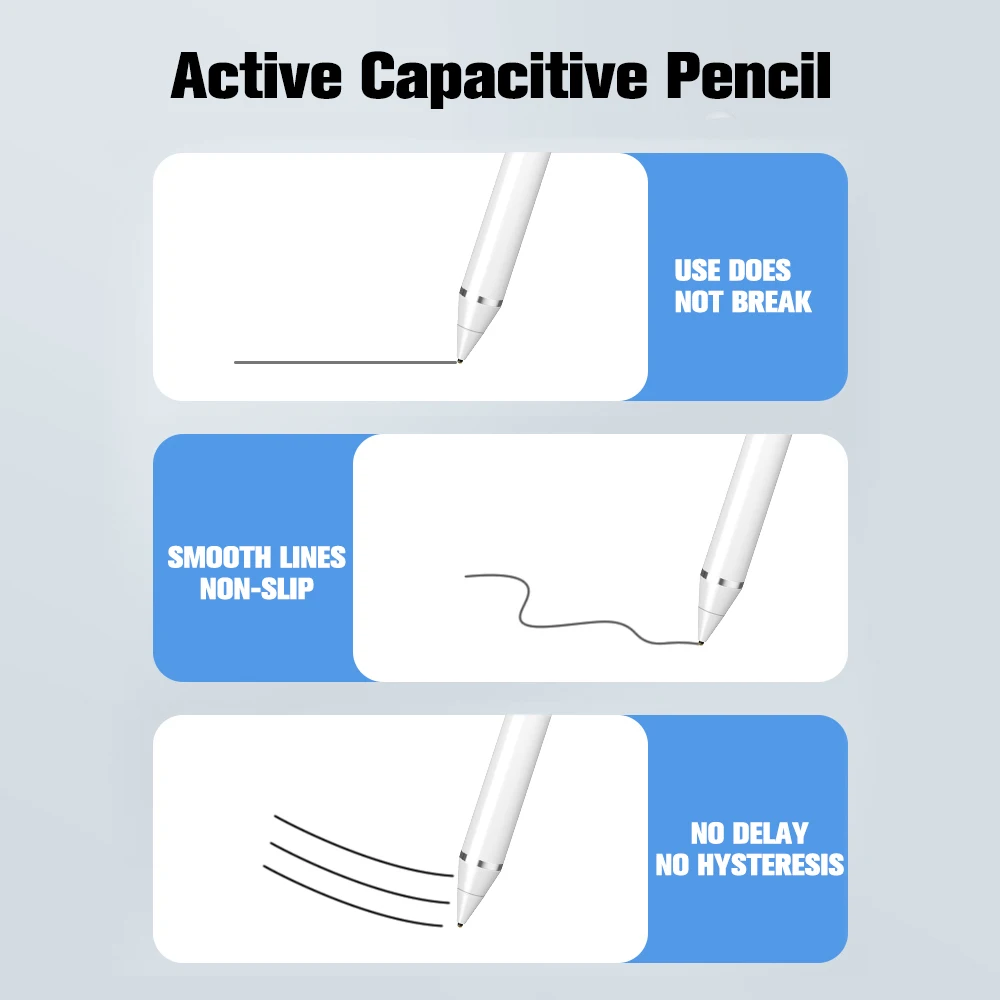 Active Stylus Pen Universal Capacitive Touch Screen Pencil For IOS/Android Tablet Mobile Phones Writing Drawing For iphone x xr stylus pen touch screen stylus