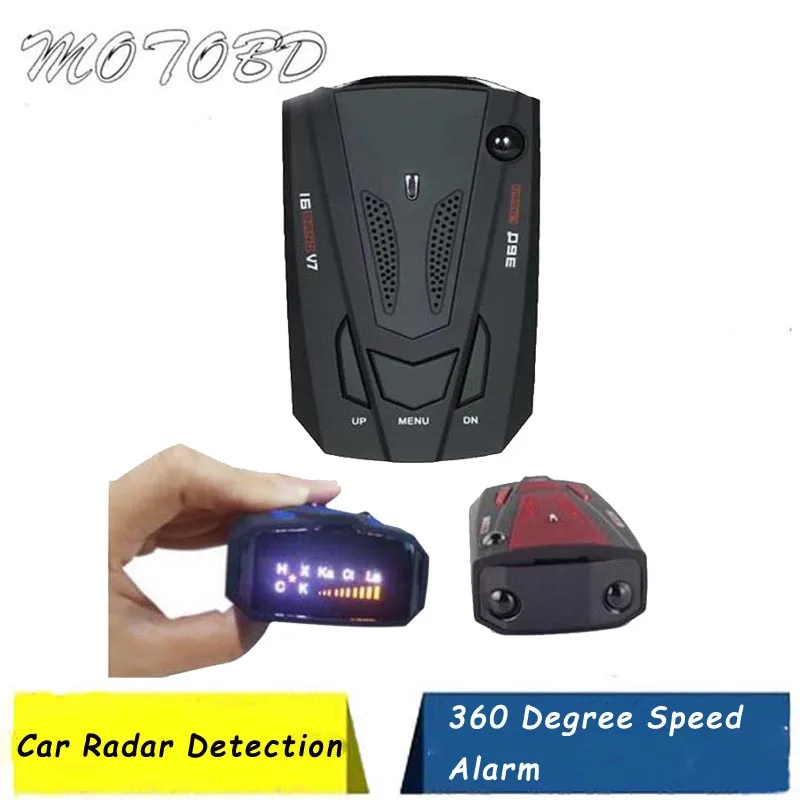 

New 2019 Car Radar Laser Speed Alarm Camera Detector 16 For Band 360 Degree Detection Car-Detector V7