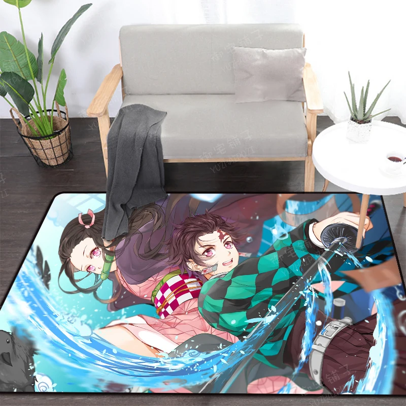 Style 20 Аниме демон убийца Kimetsu no Yaiba дверной коврик ковер пол Kamado Tanjirou коврик для спальни нескользящий коврик мультяшный подарок - Цвет: Style 20