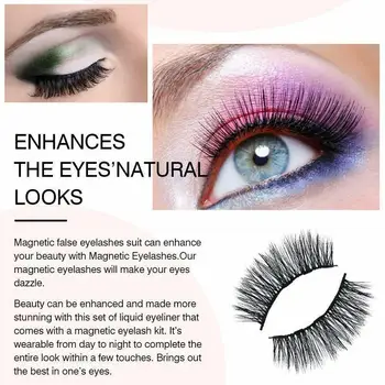 

10 Pairs Fluffy Dramatic Eyelashes Mink Lashes Handmade Makeup False Eyelashes Fluffy Fake Magnetic Thick Eyelashes Dramati D9X6