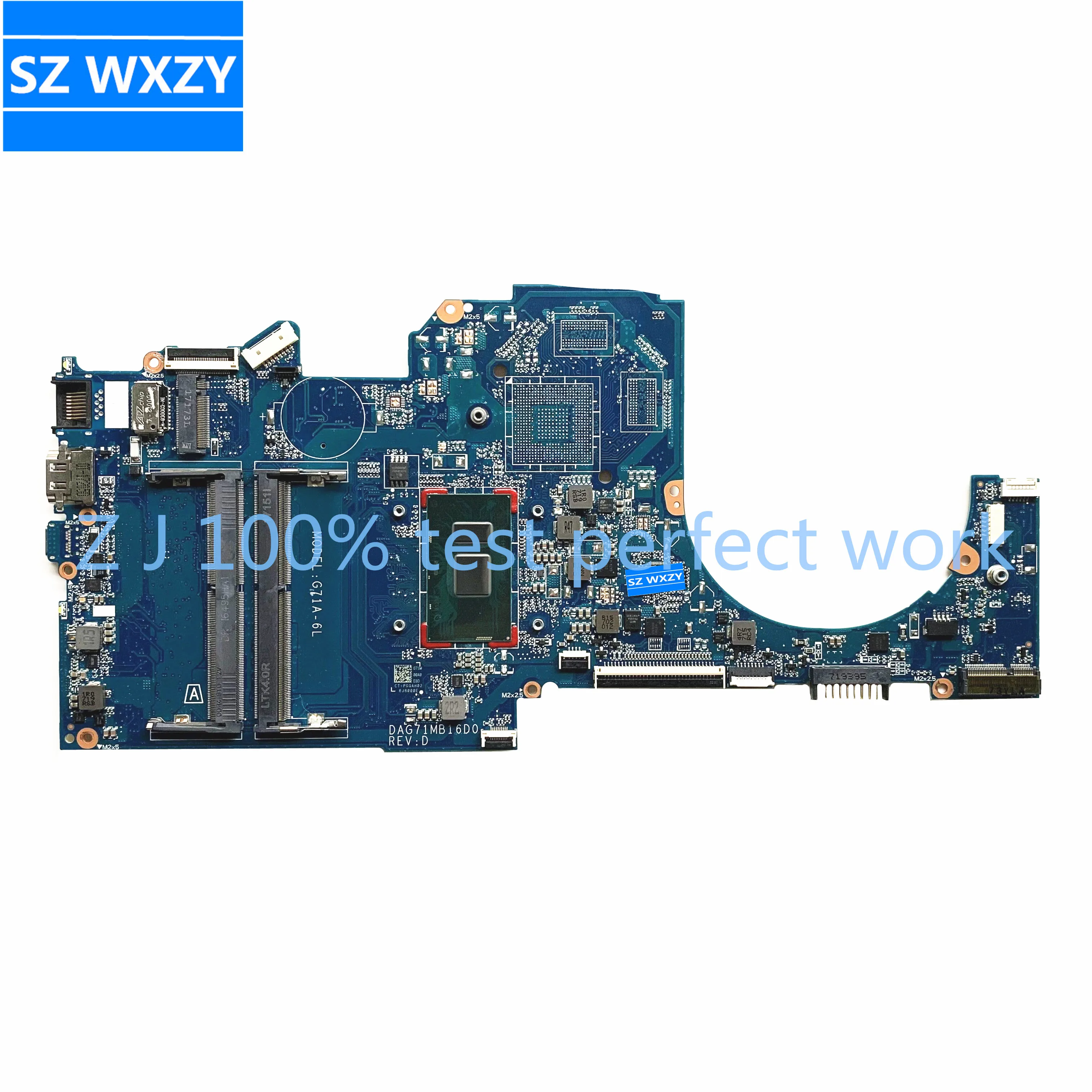 Оригинальная материнская плата для ноутбука HP Pavilion 14-BK с процессором SR341 i7-7500u 2 70