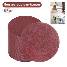 Nouveau 10 pièces ponçage grain 5 pouces 125mm papier abrasif disque 60 2000 outils accessoires auto adhésif abrasif pour ponceuse Dremel