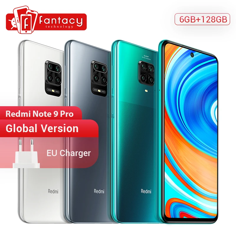 Global Version Xiaomi Redmi Note 9 Pro Smartphone 6GB 128GB Snapdragon 720G 64MP Quad Cams 5020mAh Mobile Phones 30W SuperCharge Global Version Xiaomi Redmi Note 9 Pro Smartphone 6GB 128GB Snapdragon 720G 64MP Quad Cams 5020mAh Mobile Phones 30W SuperCharge