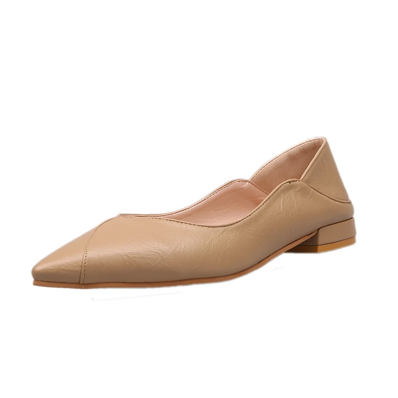 Elegant Office Shoes Ladies Pointed Toe Flats Women Fashion Vintage Shoes Autumn Shoes Women New Slip On Slides Shoes Women