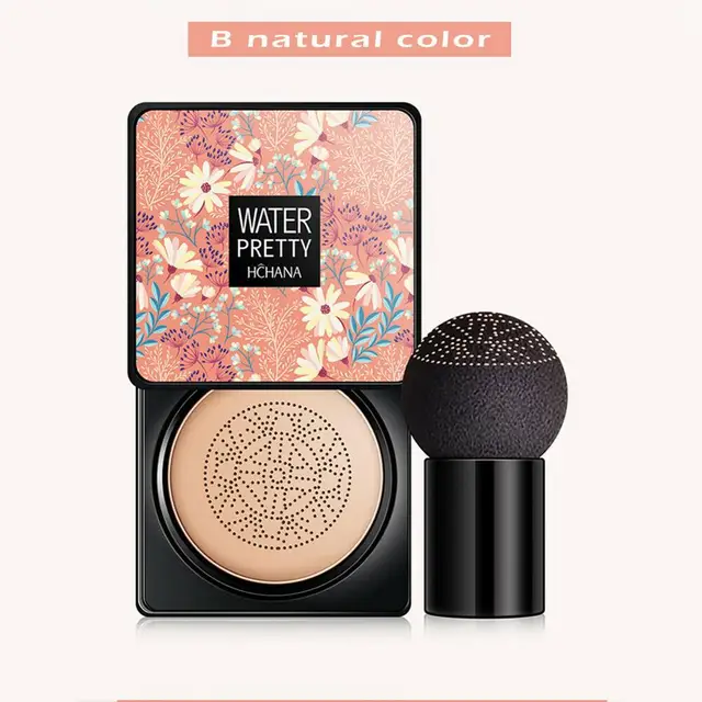 Air Cushion Foundation Mushroom Head CC Cream Concealer Whitening Moisturizing Brighten Face Base Tone Makeup Cosmetic Kосметика B natural color
