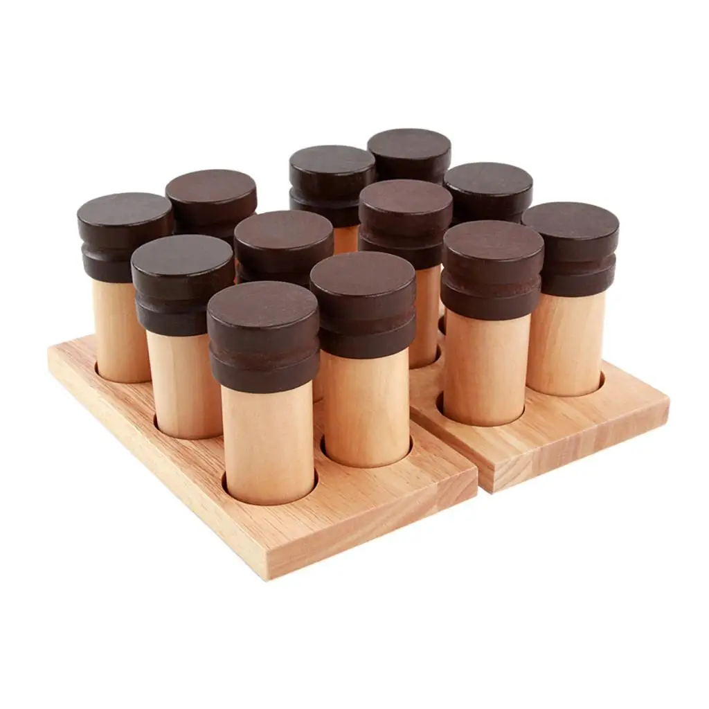 Toddlers Montessori Sensorial Smell Material - 12 Pcs Smelling Cylinders Boxes Children Early Educational Developmental Tools