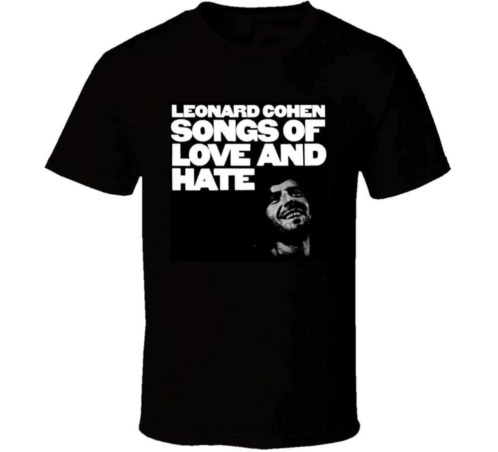 New Leonard Cohen Songs Of Love And Hate Album MenS T-Shirt Clothing Size S-2Xl Cotton Short Sleeve Tee Shirt |