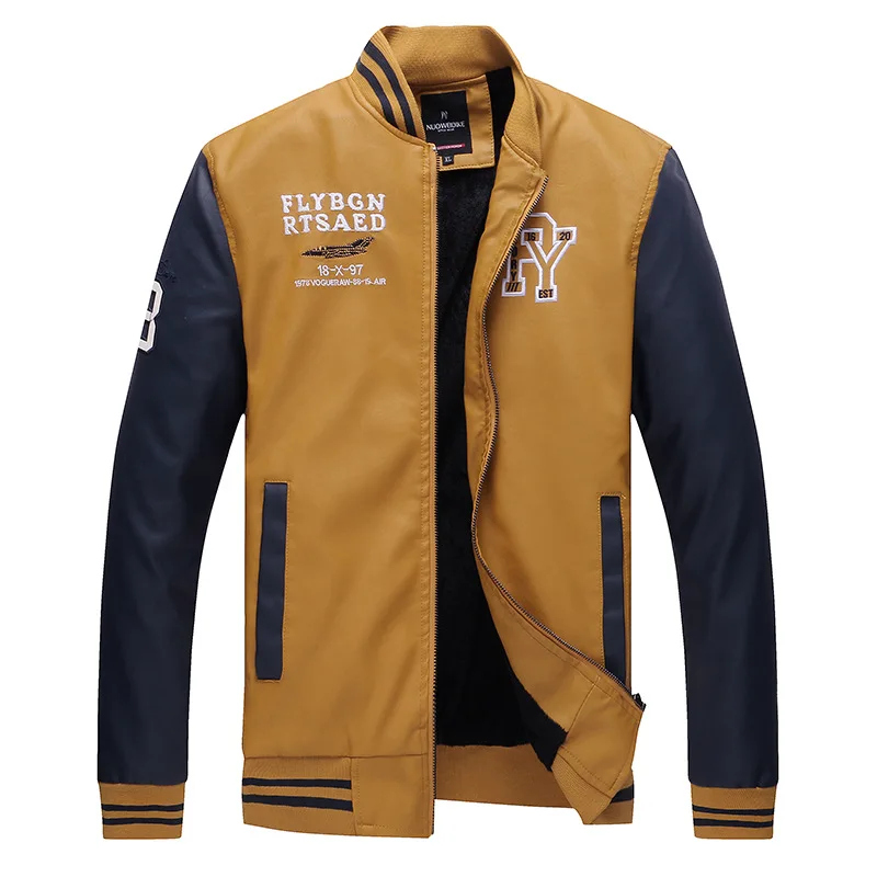 Autumn And Winter New Style Youth MEN'S Leather Coat Handsome Leather Jacket Coat Trend Casual Slim Fit