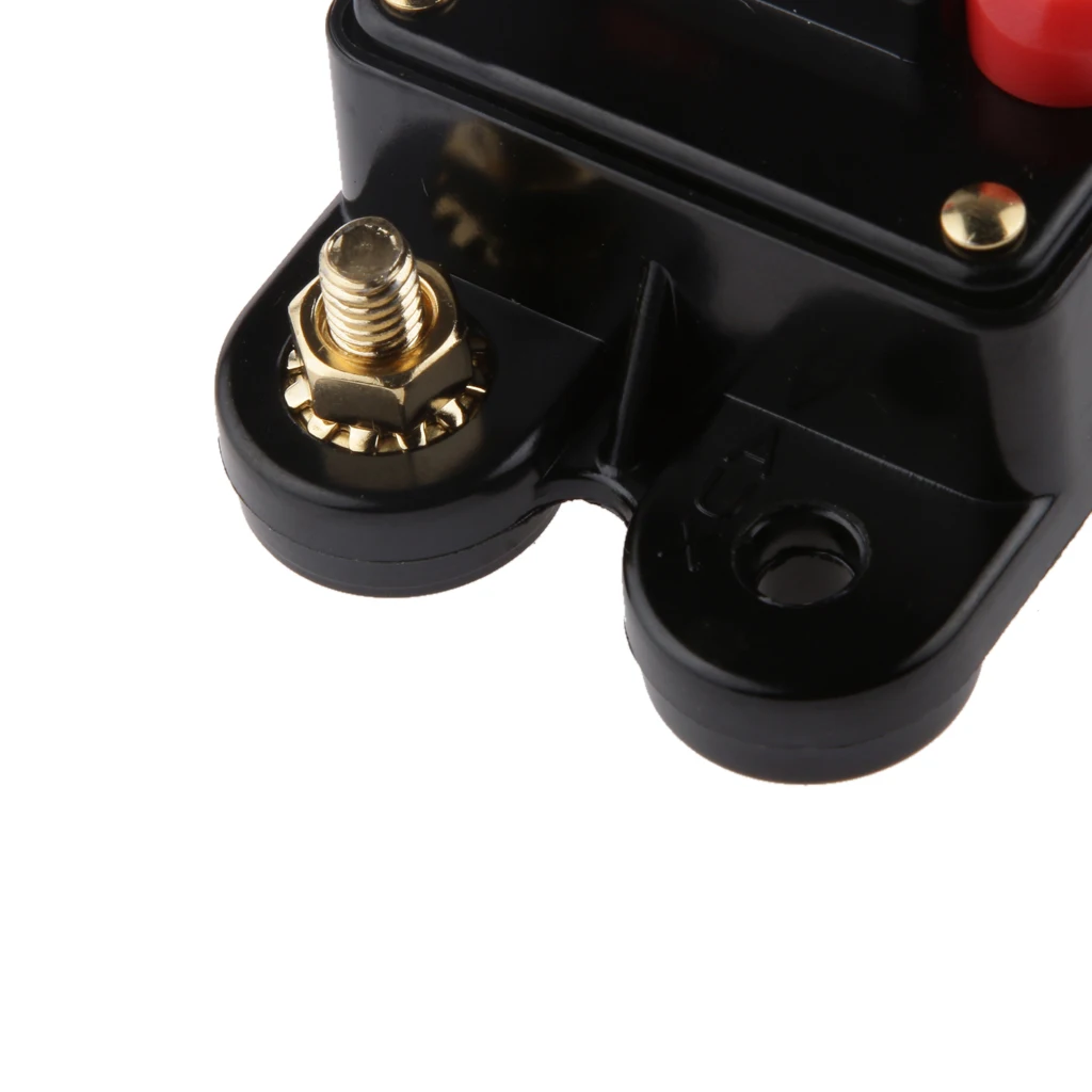 Car Stereo Audio Fuse Holder, Inline Inverter, 40A DC12V-24V Car Push Button Switches, Waterproof Circuit Breaker