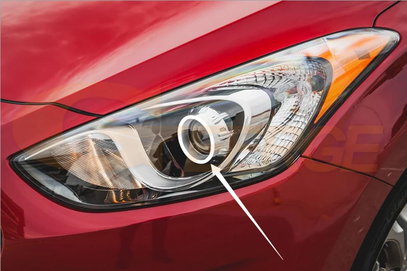 Для HYUNDAI ELANTRA 2011 2012 2013 проектор фары отличные ультра яркие CCFL ангельские глазки Halo