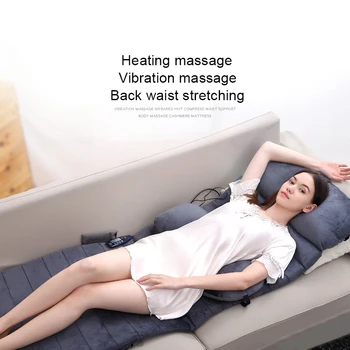 

Foldable Heating Electric Massage Mat Soft Cashmere Remote Control 5 Massage Modes Body Massageador Pad Health Care Instrument