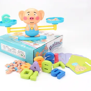

Math Match Game Board Toys Monkey Cat Match Balancing Scale Number Balance Game Kids Educational Toy To Learn Add and Subtract