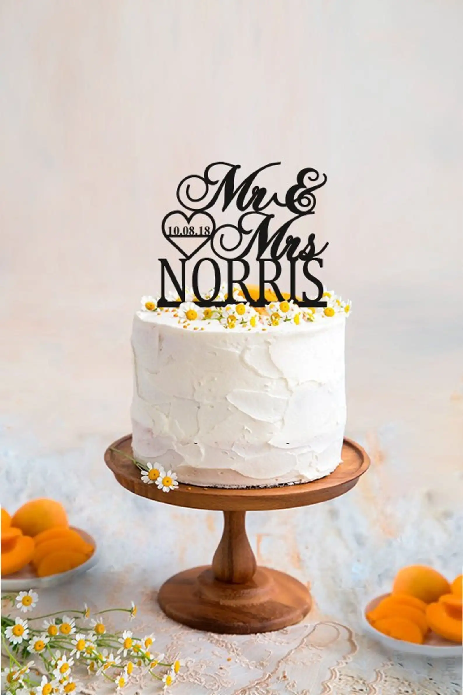 Персонализированные Mr& Mrs последнее имя, дата, сердце на заказ свадебный торт Топпер необычные индивидуальные свадебный Топпер персонализированные свадебный торт