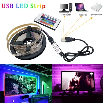 

USB Lamp RGB Light led strip For Kicthen 1M 2M 3M 4M 5M Waterproof Neon Led Lights for Cabinet TV Backlight Night Lamp LED Diode