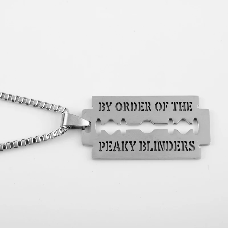 Peaky Blinders Blade Necklace para homens, pingentes de navalha, jóias de  aço inoxidável, colar fashion legal
