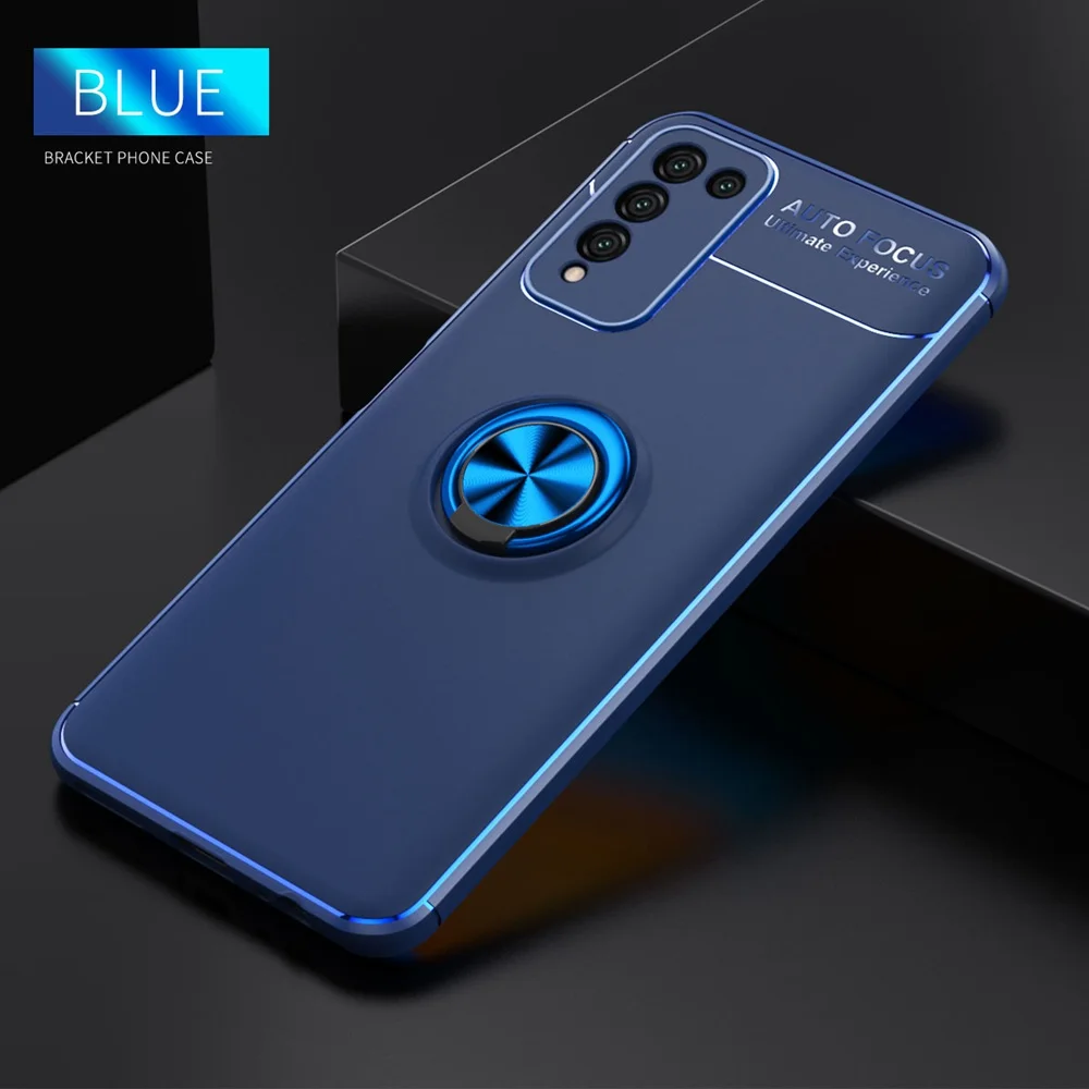 pu case for huawei KEYSION Shockproof Case for Huawei Honor 10X Lite Soft Silicone Magnetic Ring Stand Phone Back Cover for Huawei Honor 9X Lite cute huawei phone cases