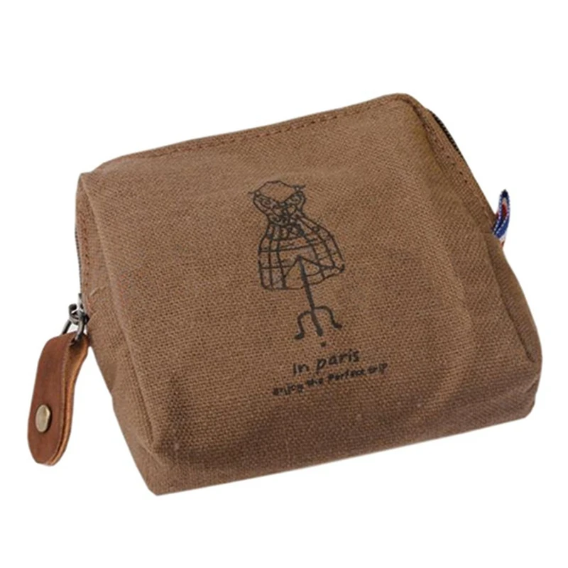 Classic Retro Canvas Purse Wallet Coin Bag Pouch Case hanger