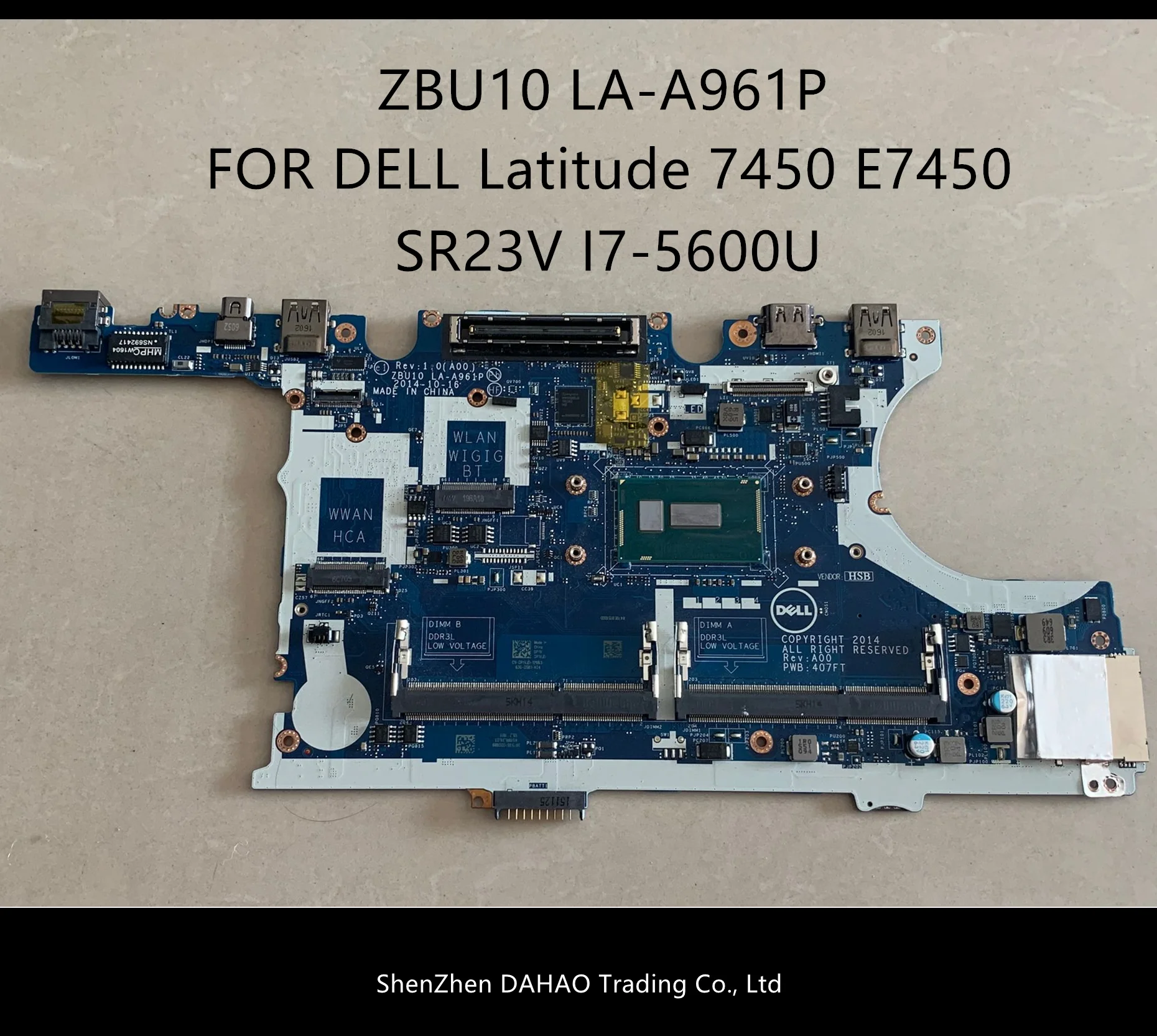 Computers Tablets Networking Dell Latitude E7450 Motherboard System Board I7 5600u 2 6ghz Y15c1 La 61p Motherboards
