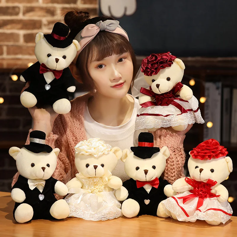 WEDDING BEAR ぬいぐるみ　2体 Hot Sale Couple Wedding Bear Romantic Plush Doll Toys Christmas