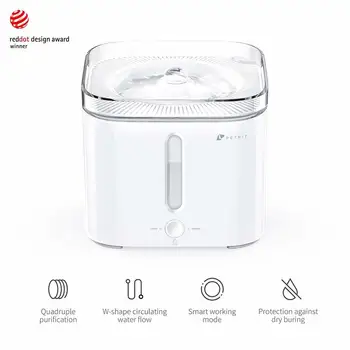 

2L Automatic Cat Water Fountain Super Quiet Auto Power-Off Cat Water Dispenser LED Indicator Light Dog Water Fountain Bowl