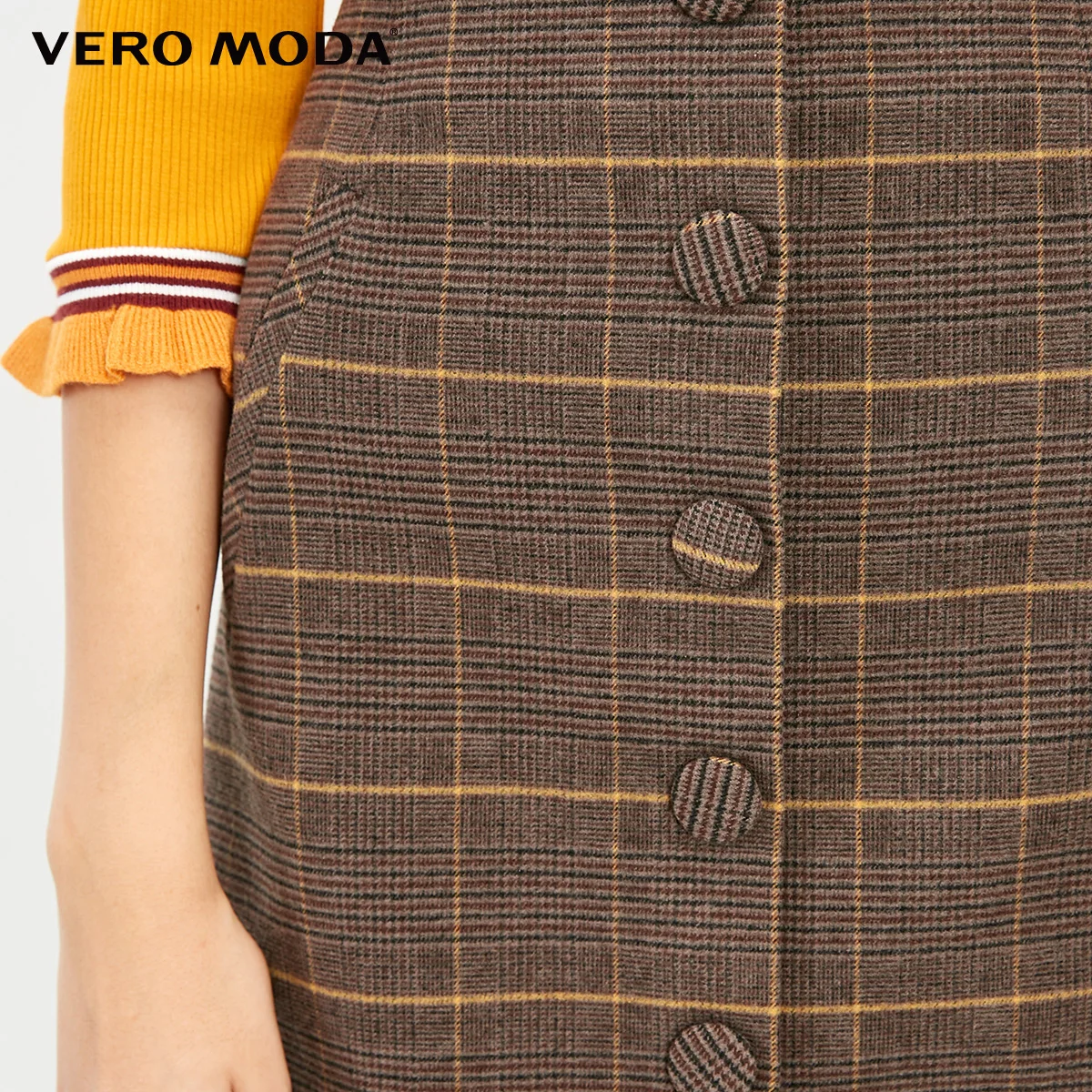 Vero Moda женская OL стиль декоративные пуговицы А-юбка с подкладом | 319116551