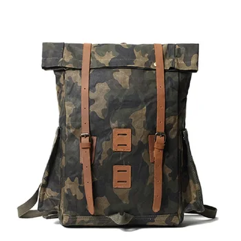 

M321 Multi-function Outdoor Backpack Large Capacity Mountaineering Bag Waxed Waterproof Camping Hiking Lee Shoulder Backpack New