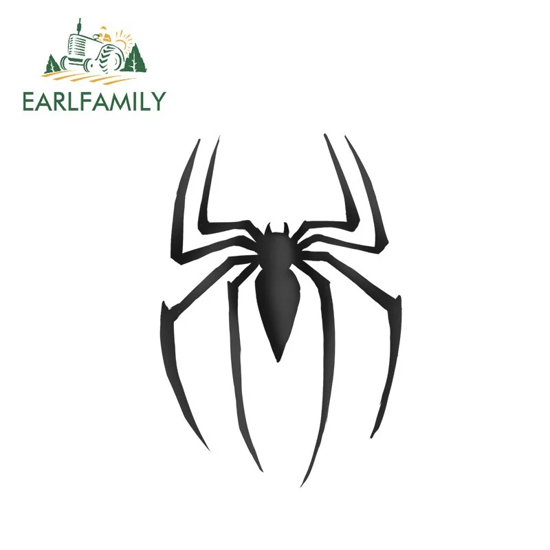 

EARLFAMILY 13cm x 13cm Spider Car Stickers Fine Vinyl Surfboard Car JDM Motorcycle Waterproof Simple Deacls Occlusion Scratch