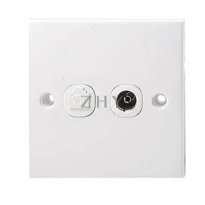 

RJ11 TV Socket Flush Mounting Coaxial Outlet Wall Plate