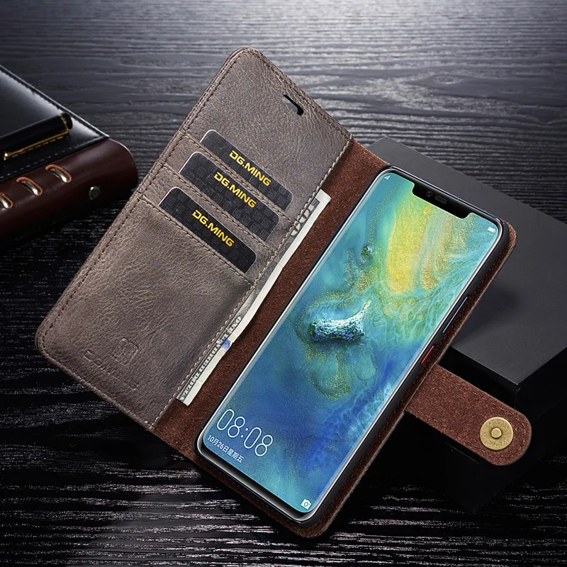Винтажный съемный чехол бумажник из натуральной кожи для Huawei Mate 20 P30 Pro P20 30 P40 Lite с