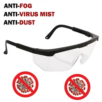

HiMISS Anti Virus Safety Goggles Adjustable Leg Protective Eye Glasses Work Lab Anti Fog Clear Lens Anti-droplets Goggles