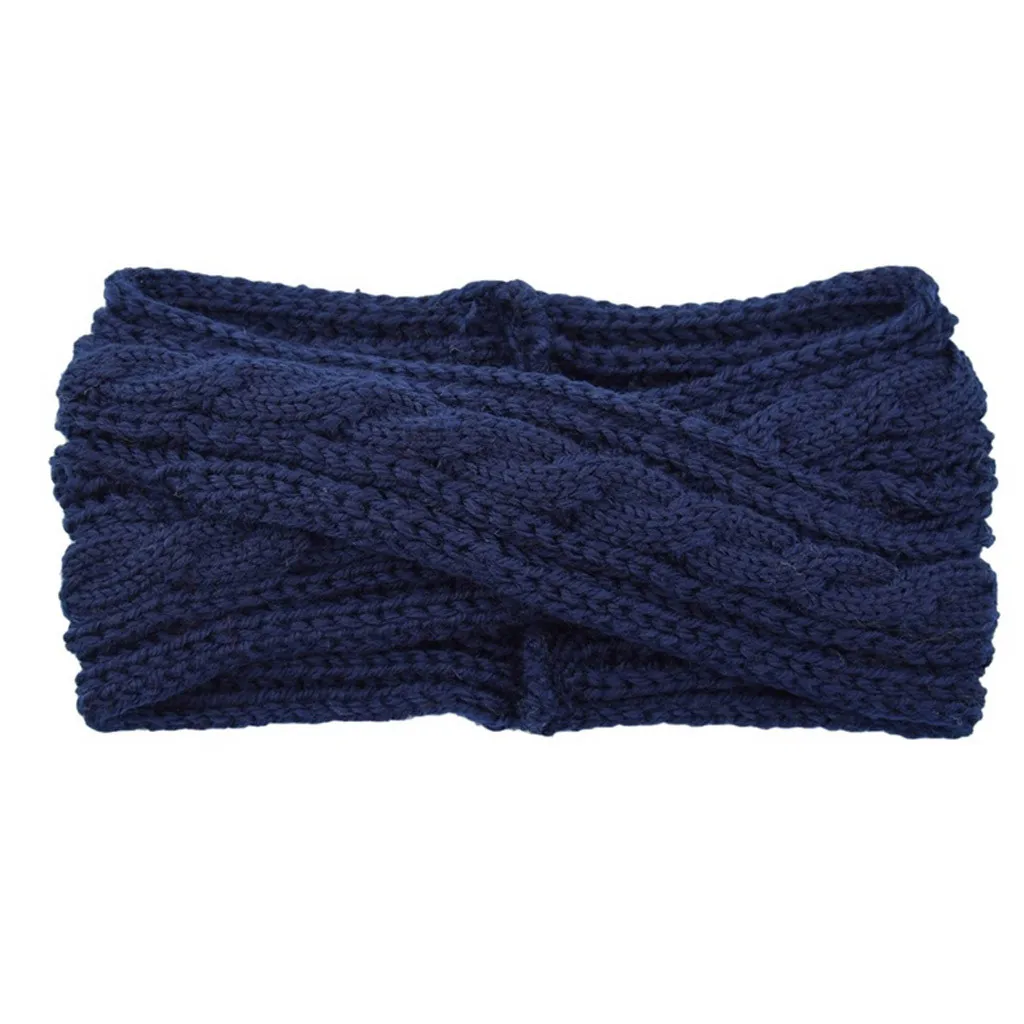 NY Многоцветный Для женщин защита ушей повязка на голову ручной вязки теплая шерсть лентой ежедневный макияж офисные Повседневное женские аксессуары для волос - Цвет: NY