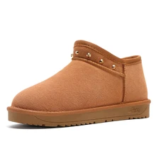 Новые зимние сапоги с заклепками; зимние сапоги; женские зимние сапоги из натуральной кожи на меху; женские теплые сапоги; 5856 зимние сапоги для женщин; botas