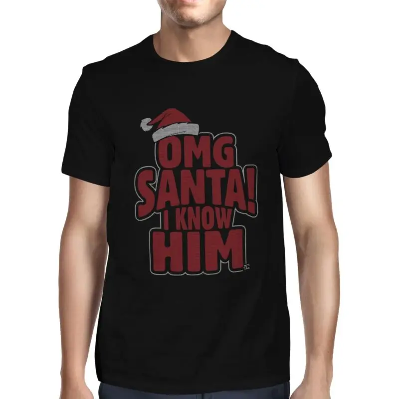 1Tee мужские OMG Santa I Know Him футболка с эльфом | Мужская одежда