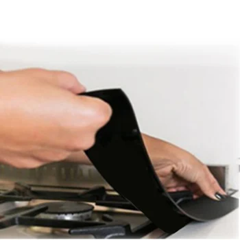 

21Inch Free cropping Stove Counter Gas Gap Cover Black Strip Pads Grease Proof Seal Heat Resistant Seal Kitchen Oil Proof Strips