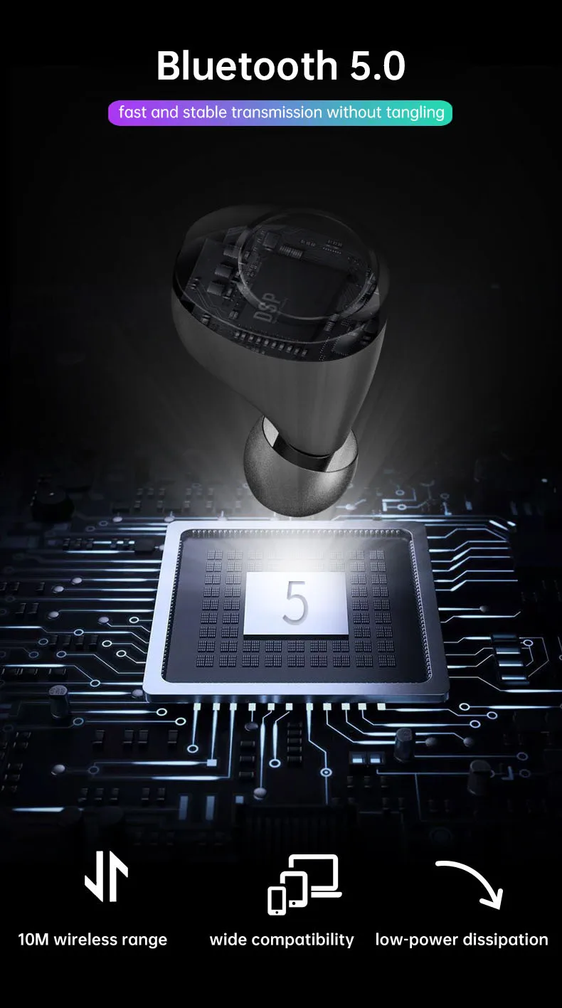 Новые Bluetooth наушники, 7 часов музыки, Bluetooth 5,0 TWS ture, беспроводные наушники, 5000 мАч, внешний аккумулятор, IPX7, водонепроницаемые наушники X13