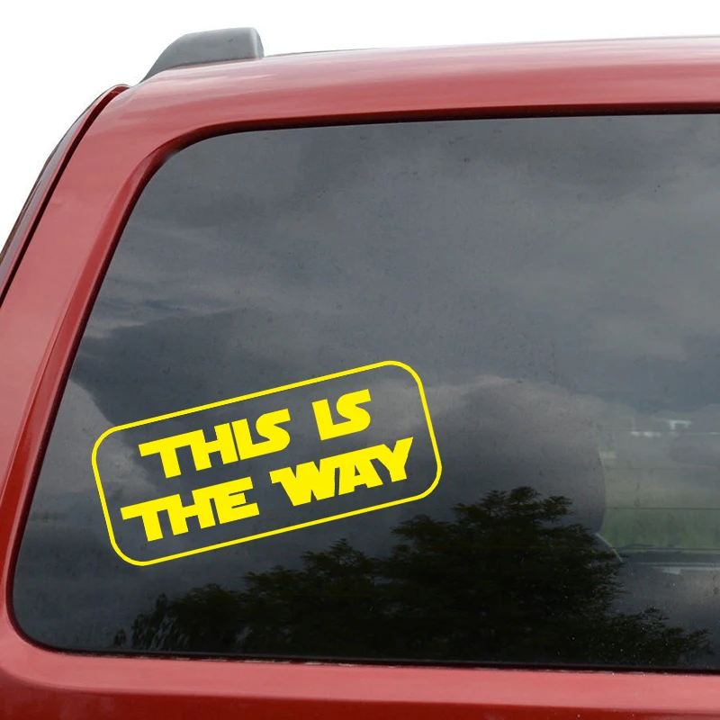 Baby Yoda Stickers "This Is The Way" Star Wars Car Sticker Computer Trunk Waterproof Stickers 20cm (Can be customized)