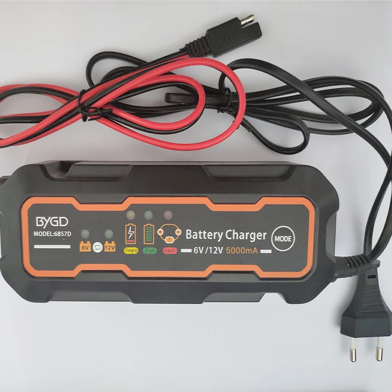 

6V/12V 5A Car Automatic Smart Battery Charger for Car Vehicle Truck Motorcycle Boat AGM GEL Lead Acid Batteries and Lithium Ion