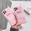 Cute Pink love heart kid girl gift Phone Case For iphone 12Mini 11Pro Max XR XS Max 6 7 8 Plus SE 2022 Soft Silicone Back Cover ► Photo 1/6