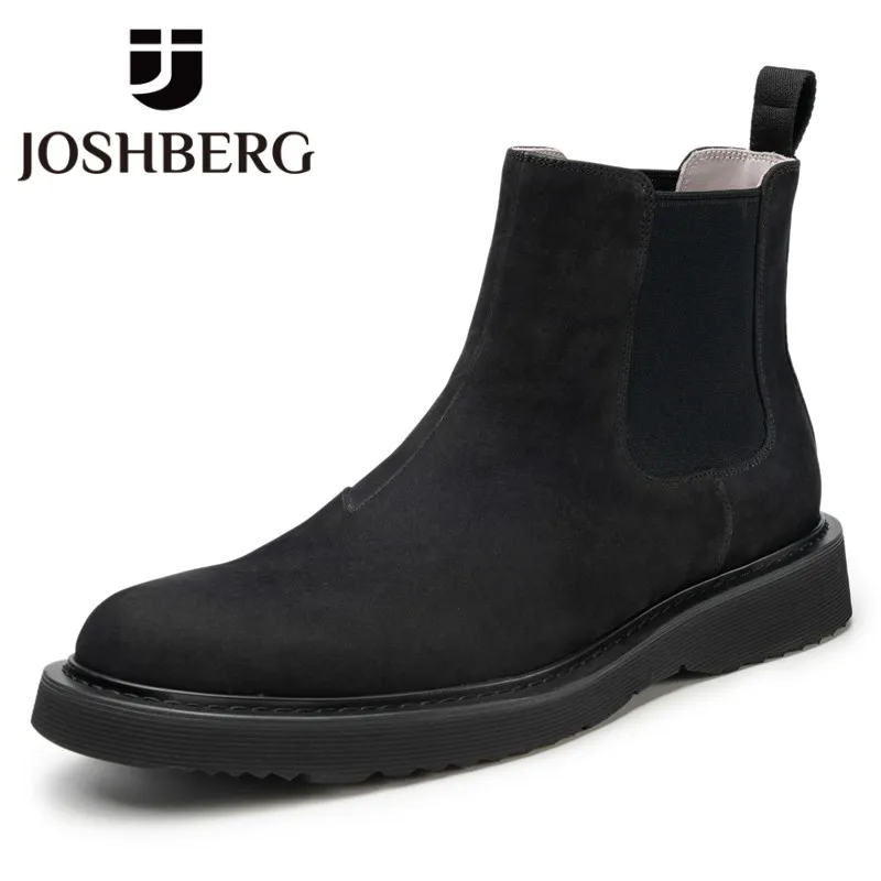 

JOSHBERG New Fashion British Style Mens Boots Anti-Slip Platform Boots Cool Street Platform Boots Tenis Masculino Esportivo