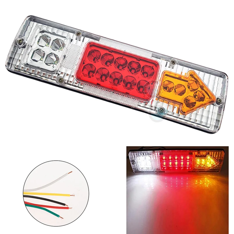 

One Pair 19 LED Caravan Lighting Trailer Truck Light Car Led Taillight Van Lamp Reversing Lights Tail Lights