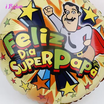 

1pc Feliz Dia Mama Super Papa Helium Globos 18inch Spanish Happy Father Mother's Day Foil Balloons Party Decoration Gift Baloes