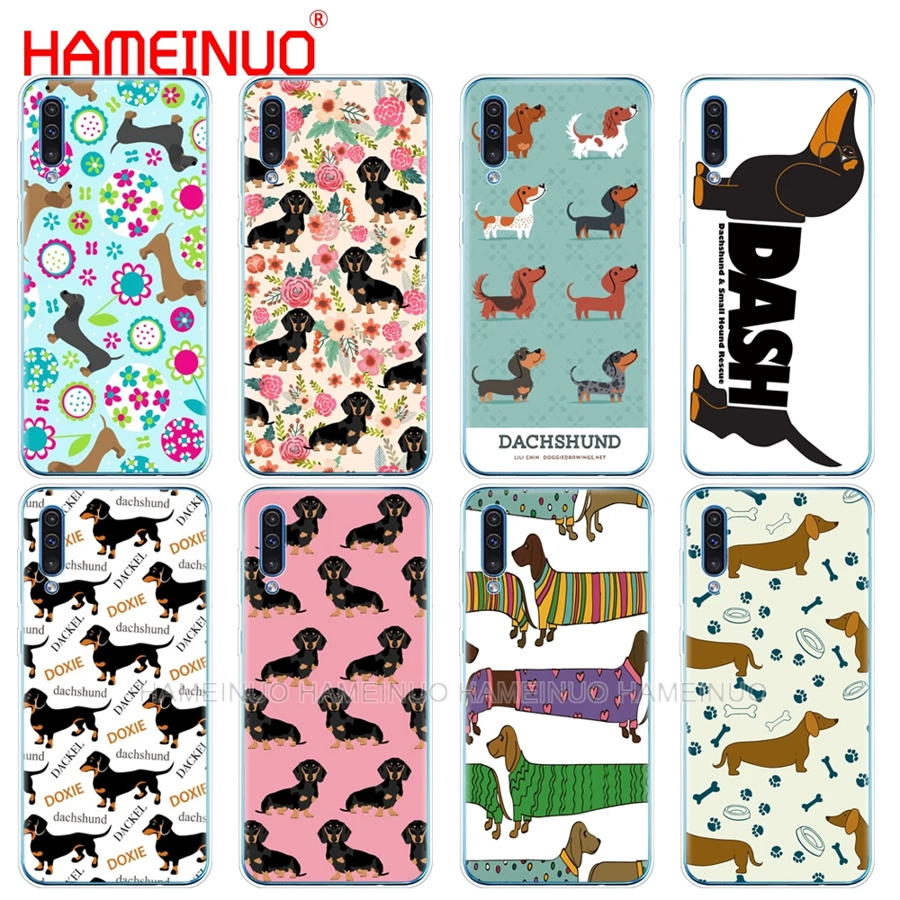 silicon phone cover case for Samsung Galaxy S10 E PLUS A10 A20 A30 A40 A50 A70 A10E A20E M20 dachshund dog puppy | Мобильные