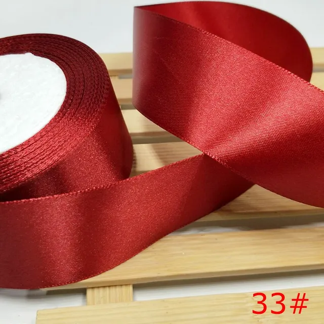 HL 5 meters 15/20/25/40/50mm  Solid Color Satin Ribbons Wedding Decorative Gift Box Wrapping Belt DIY Crafts 33