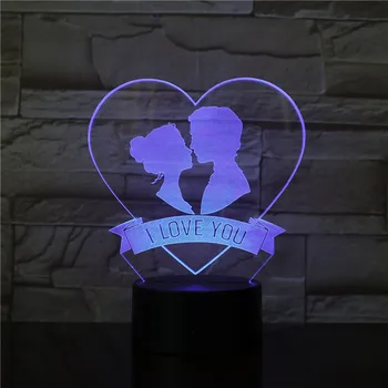 

Valentine I Love You 3D Lamp 7 Color Led Night Lamps For Kids Touch Led Usb Table Lampara Lampe Baby Nightlight