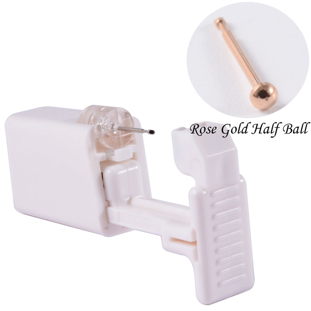 bending Disposable Safe Sterile Piercing Unit For Nose Studs Piercing Gun Piercer Tool Nose Ring Body Piercing Jewelry