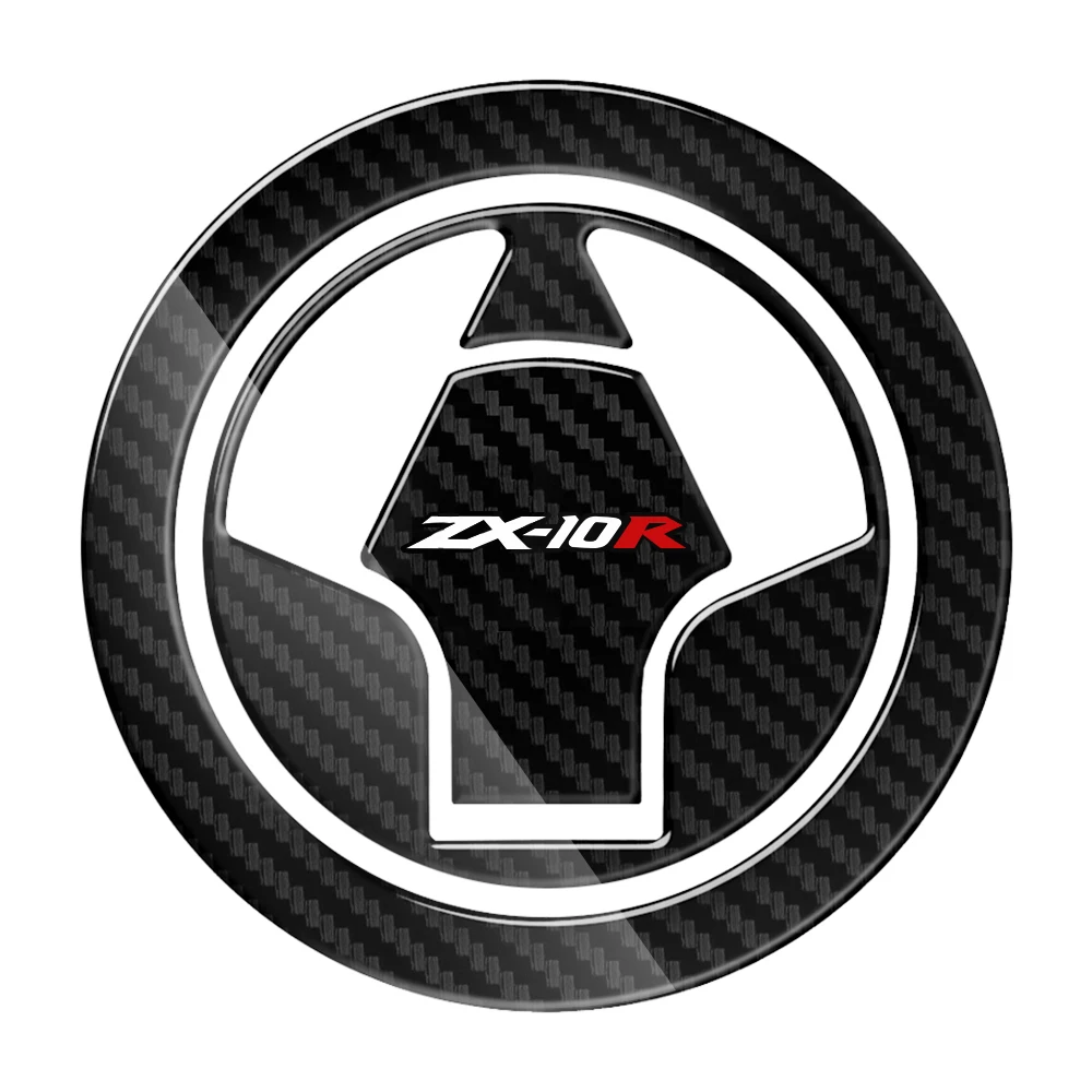 3D Carbon-look Motorcycle Fuel Gas Oil Cap Tank Pad Tankpad Protector Sticker for Kawasaki Ninja ZX-10R ZX10R 2006-2015